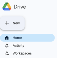 top left corner of google drive menu